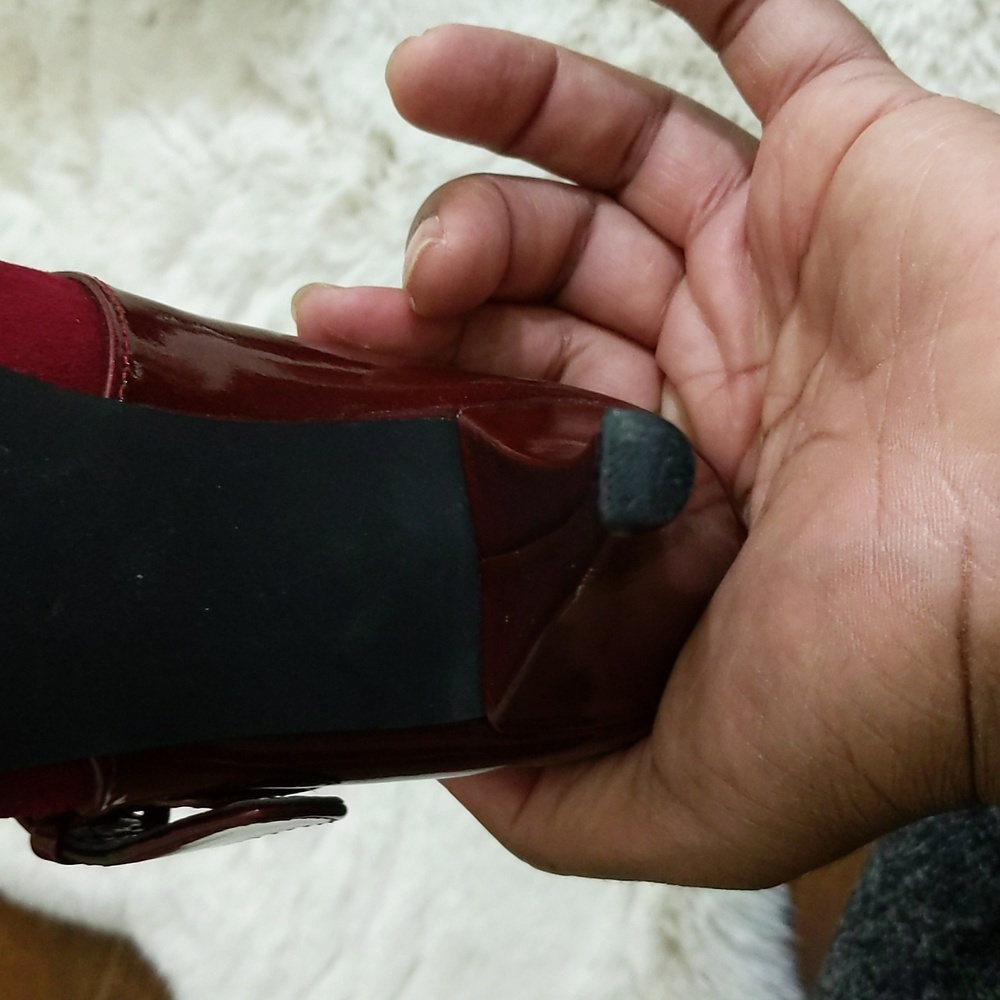 Style & Co| Vintage Burgundy suede high heel pump - Picture 7 of 14